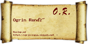 Ogrin René névjegykártya